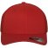 Gorra con acabado de sarga y rejilla personalizada roja