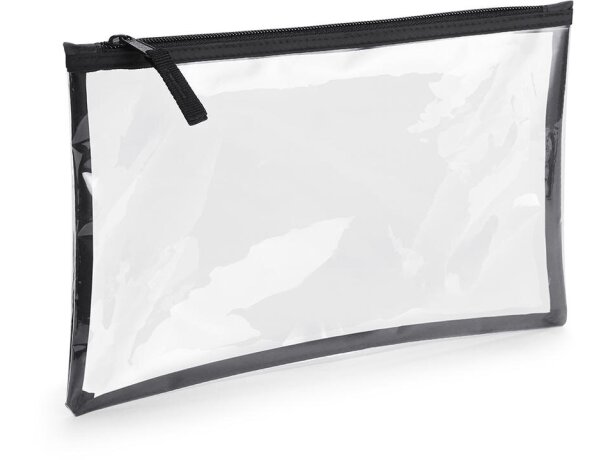 Estuche personalizado transparente TPU con cremallera reforzada Natural/fucsia detalle 3