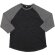 Camiseta unisex manga larga mangas combinadas 150 gr personalizada negra