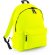 Mochila básica de cremalleras Amarillo fluorescente