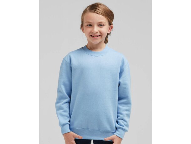 Sudadera para niño personalizada para niños de poliéster 280 g/m2 Azul cielo detalle 1