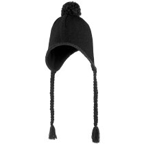 Gorro con tapa orejas acrílico personalizado negro Gorro con tapa orejas acrílico personalizado negro