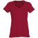 Camiseta de mujer manga corta 100% algodón roja