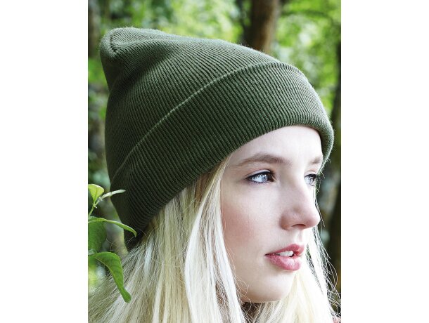 Gorro Doblado Original Verde militar vintage detalle 6