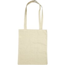 Bolsa de tela publicitaria algodón 140 g/m² con asas largas y naturales