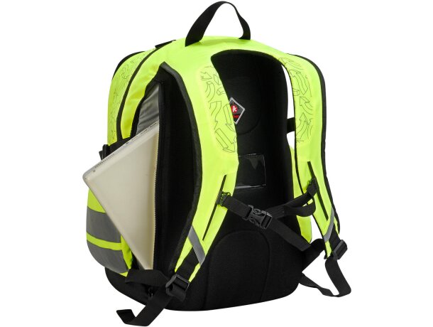 Mochila Hi-Vis London Amarillo fluorescente detalle 2