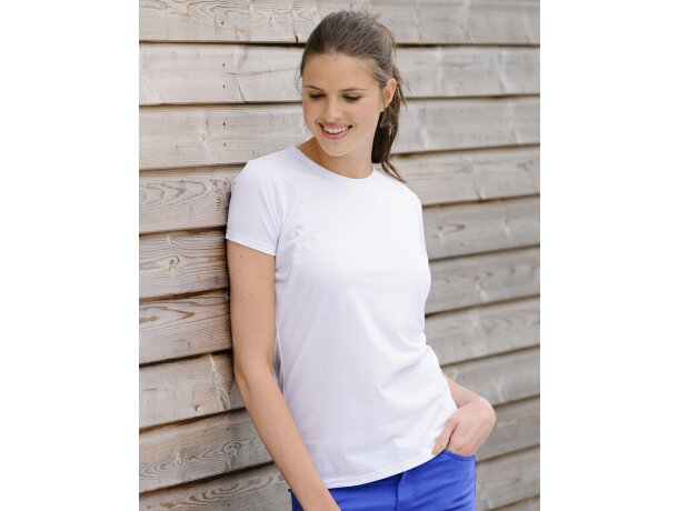 Camiseta de mujer blanca 155 gr