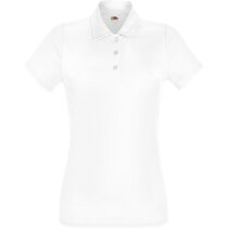 Polo técnico de mujer manga corta 135 gr blanco