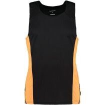 Camiseta técnica de tirantes detalles de color 135 gr negra Camiseta técnica de tirantes detalles de color 135 gr negra