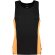 Camiseta técnica de tirantes detalles de color 135 gr personalizada negro  y naranja