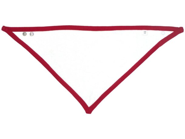 Babero bandana reversible algodón peinado ring spun para bebé Blanco/blanco detalle 2