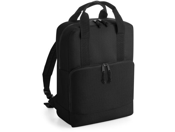 Mochila Twin deportiva reciclada 16L correas acolchadas ajustables Verde militar detalle 7