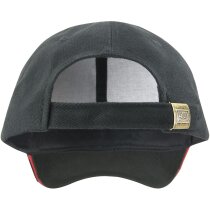 Gorra en algodón de 300 gr con cierre de netal personalizada negro/rojo Gorra en algodón de 300 gr con cierre de netal personalizada negro/rojo