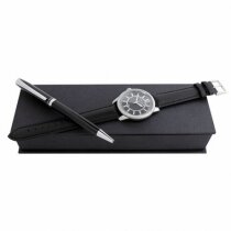Estuche de reloj y bolígrafo de la marca Jean-louis personalizado Estuche de reloj y bolígrafo de la marca Jean-louis personalizado