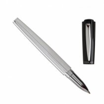 Parallele roller metálico plateado con clip tapa