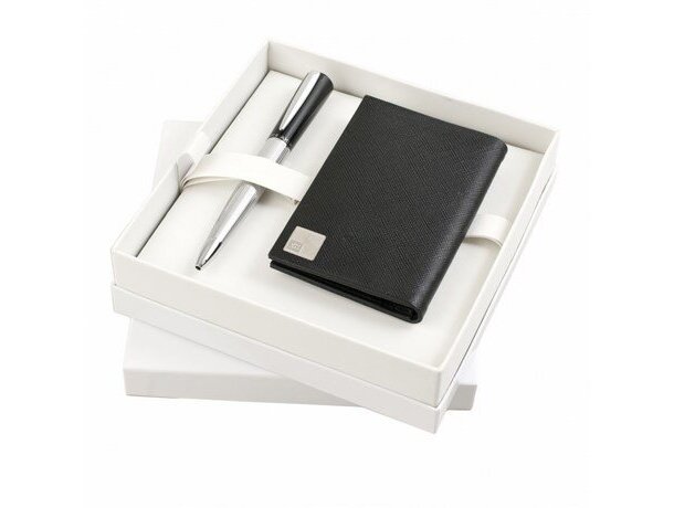 Estuche con cartera y bolígrafo a juego de la marca Nina Ricci personalizado Estuche con cartera y bolígrafo a juego de la marca Nina Ricci personalizado