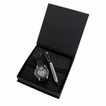 Conjunto roller y reloj cromado cuero Lysychansk