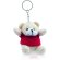 Llavero peluche de osito personalizado rojo