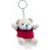 Llavero Tedchain peluche de osito personalizado rojo