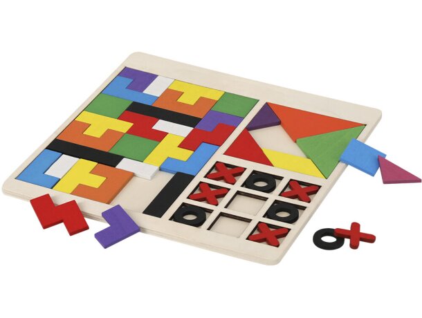 Set puzzles madera Meloxar con tres juegos educativos infantiles detalle 1