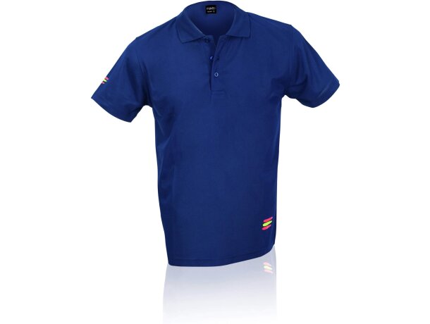 Polo técnico unisex detalles bandera personalizado