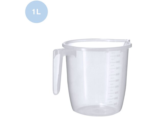 Jarra medidora Pinnex transparente con graduación 1 litro detalle 2