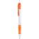Bolígrafo de plástico con clip en color combinado naranja