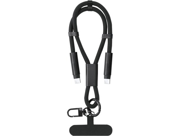 Cable cargador soporte Euclab con pulsera ajustable RPET detalle 2