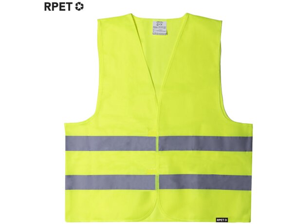 Chaleco reflectante Safrox en poliéster RPET reciclado detalle 1