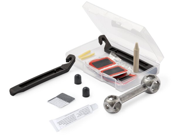 Kit reparación bici Premoz con 15 accesorios en estuche detalle 2