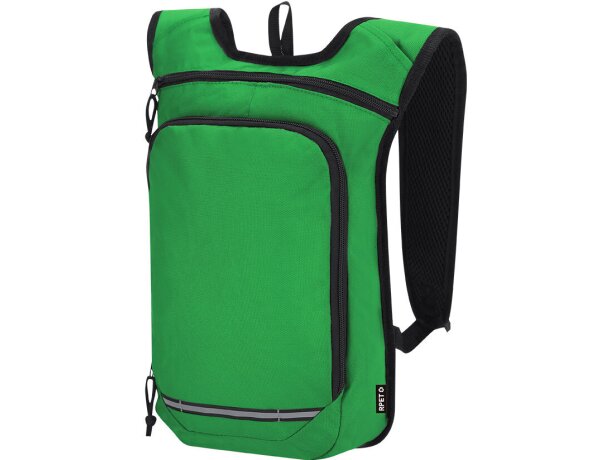 Mochila Rinix de poliéster reciclado RPET con tiras reflectantes detalle 2