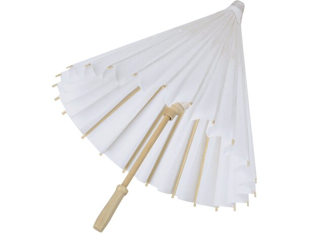 Sombrilla Zalea de madera natural con mango brillante 58cm detalle 2