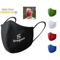 Mascarilla triple capa antimicrobiana reutilizable