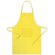 delantal de tejido mixto con bolsillo amarillo merchandising