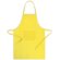 Delantal Xigor de tejido mixto con bolsillo merchandising amarillo