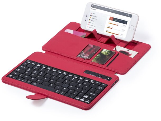 Teclado Soporte Dustin personalizado rojo