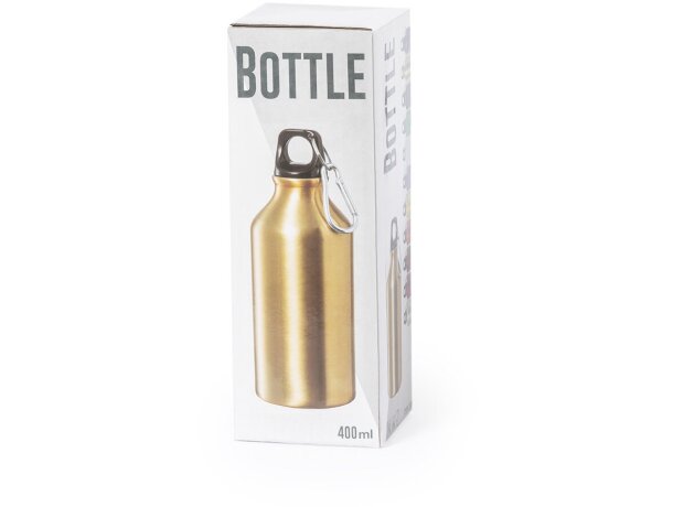 Bidón Mento de aluminio con mosquetón 400 ml personalizada