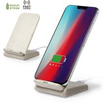 Soporte cargador inalámbrico Birniax 10W caña trigo y ABS