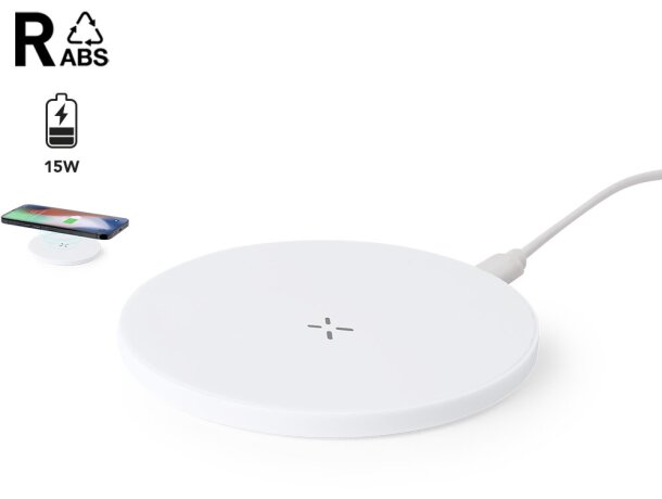 Cargador inalámbrico de plástico reciclado 15W detalle 1