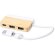Hub USB con puerto layais de bambú y mármol con entrada dual usb/tipo c