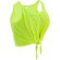 Camiseta anudada de mujer sin mangas amarillo fluorescente