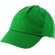 Gorra básica en algodón con 5 paneles verde