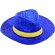 Sombrero de colores en paja azul personalizado