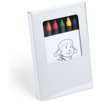 Set infantil ceras de colores y dibujos personalizada blanca Set infantil ceras de colores y dibujos personalizada blanca