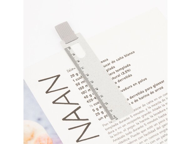 Regla marcapáginas Loiza de caña de trigo con goma elástica detalle 5