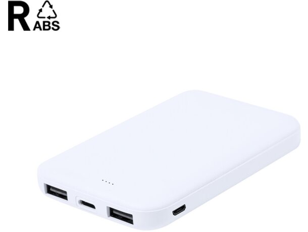 Powerbank 5000 mah de plástico reciclado Nawey Rcs detalle 1