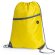 Mochila con cuerdas con cremallera y salida de auriculares amarilla economica