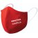 Mascarilla Solidaria personalizada Sonrisa Medica Rojo catalan