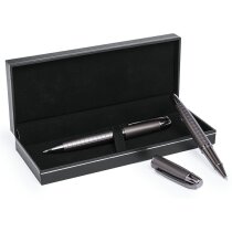 Set bolígrafo y roller metálico personalizado Set bolígrafo y roller metálico personalizado