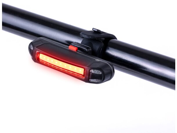 Luz seguridad bici Havu recargable con 10 luces cob blanca roja detalle 3